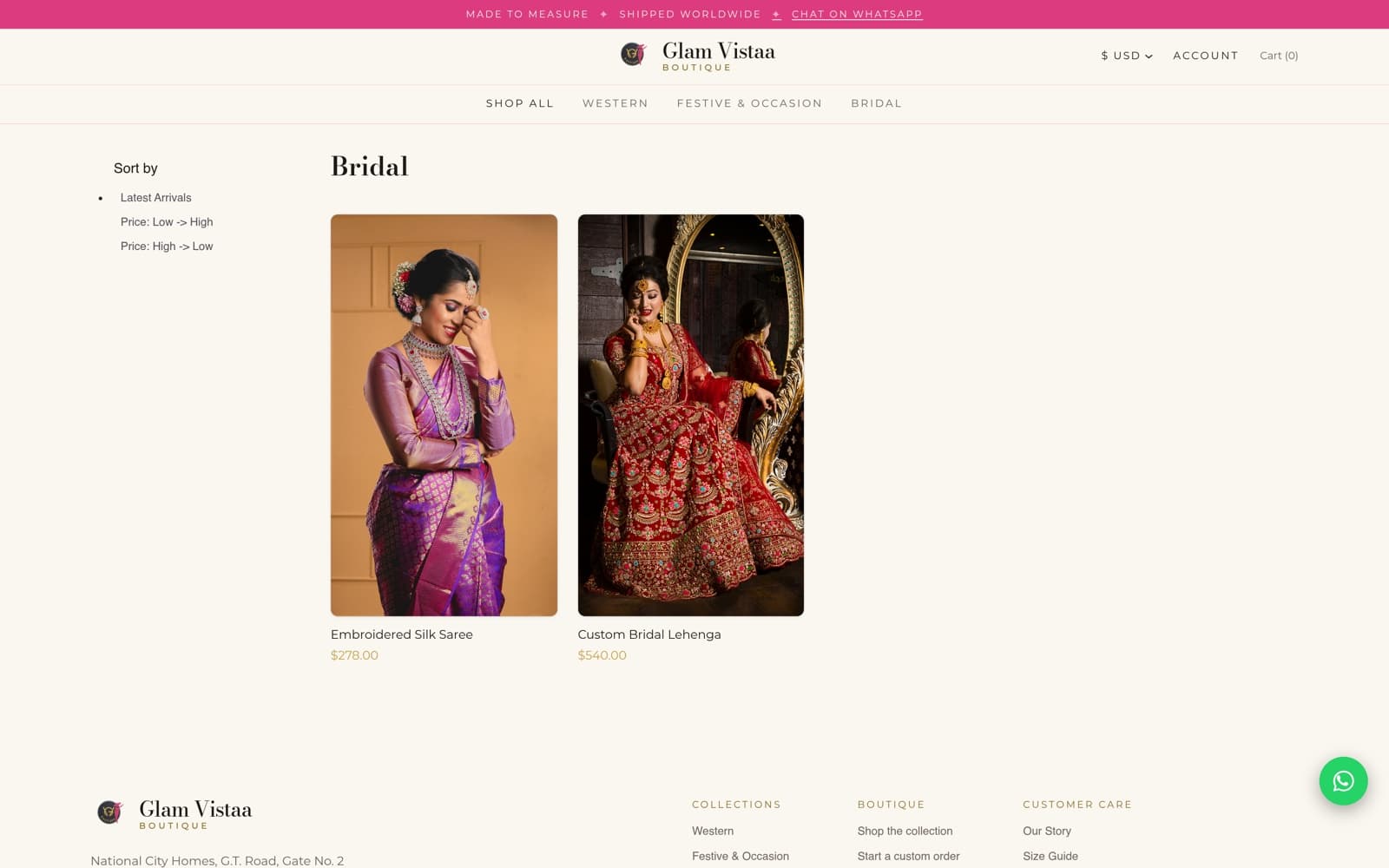 Glam Vistaa — Bridal collection