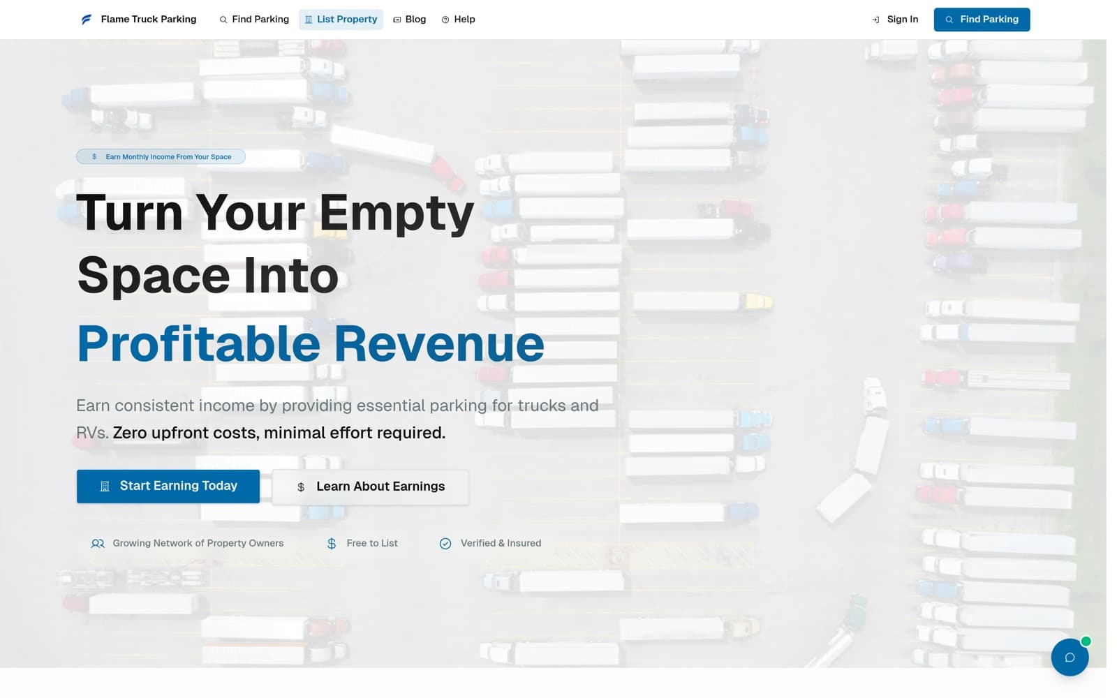 flametruckparking — List your property
